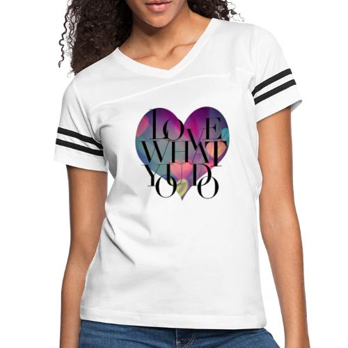 Quote love what you do - Women's V-Neck Football Tee