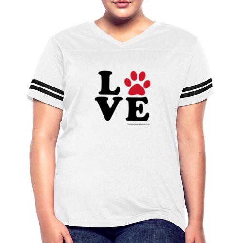 Love - Pawprint - Women's Vintage Sports T-Shirt