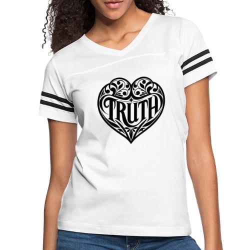 TRUTH in HEART - Women's V-Neck Football Tee