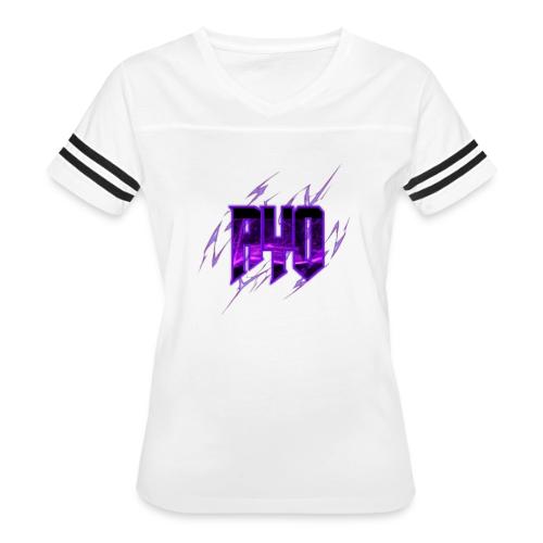 Ayo's Blue - Women's V-Neck Football Tee