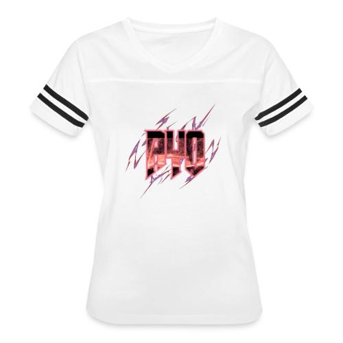 Ayo's Red - Women's V-Neck Football Tee