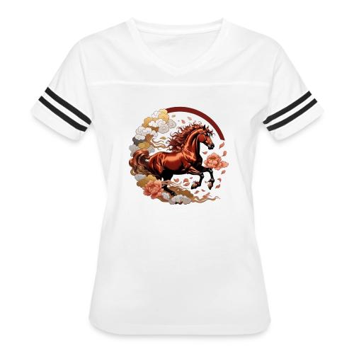 Year of the Horse T Shirt, Lunar New Year Gift - Women's V-Neck Football Tee