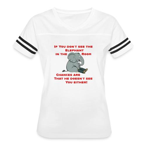 Elephant in the Room Meme - Women's V-Neck Football Tee