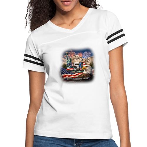 1776-2026 | Celebrating 250 Years of Freedom - Women's V-Neck Football Tee