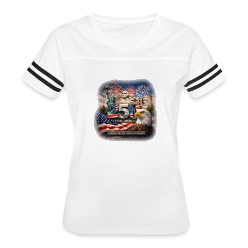 1776-2026 | Celebrating 250 Years of Freedom - Women's V-Neck Football Tee