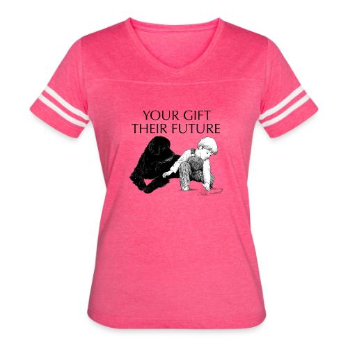 Your Gift, Their Future - Women's V-Neck Football Tee