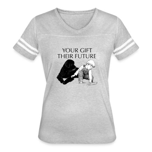 Your Gift, Their Future - Women's V-Neck Football Tee