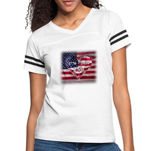 1776-2026 | 250 Years USA - Women's V-Neck Football Tee