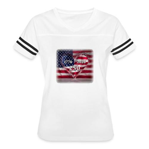 1776-2026 | 250 Years USA - Women's V-Neck Football Tee