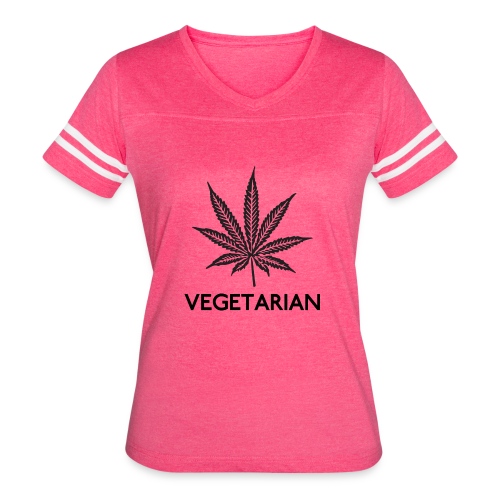 Vegetarian - Women's V-Neck Football Tee