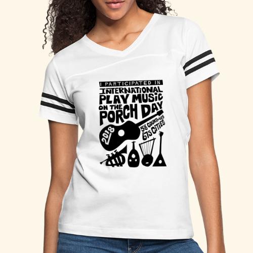 play Music on the Porch Day Participant 2018 - Women's V-Neck Football Tee