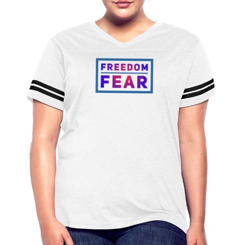 Choose freedom over fear - Women's V-Neck Football Tee