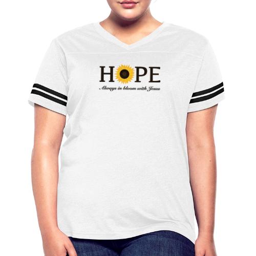 Hope Always in Bloom with Jesus Shirt – Christian - Women's V-Neck Football Tee