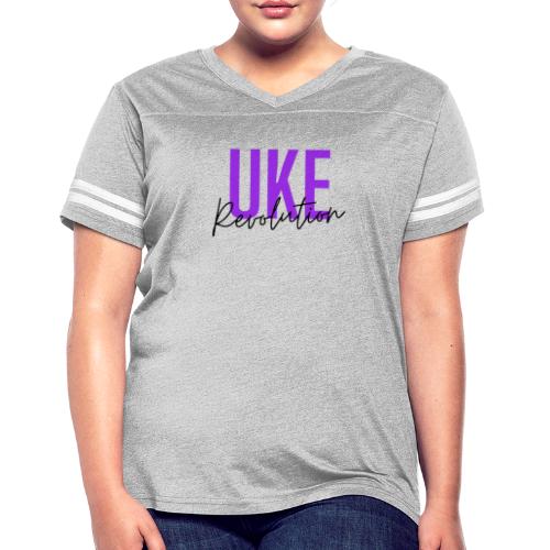 Front Only Purple Uke Revolution Logo - Women's Vintage Sports T-Shirt