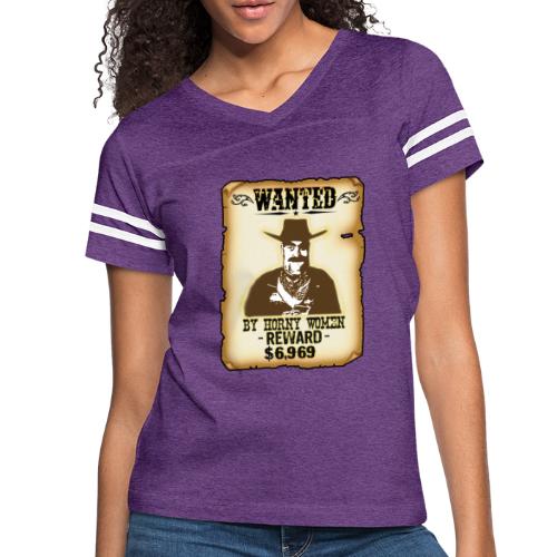 Cowboy Ox-Mad Wanted Poster! - Women's Vintage Sports T-Shirt