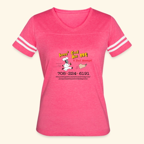 Jones Good Ass BBQ and Foot Massage logo - Women's Vintage Sports T-Shirt