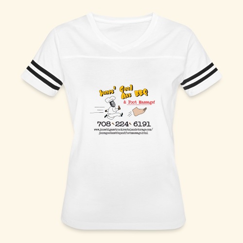 Jones Good Ass BBQ and Foot Massage logo - Women's Vintage Sports T-Shirt