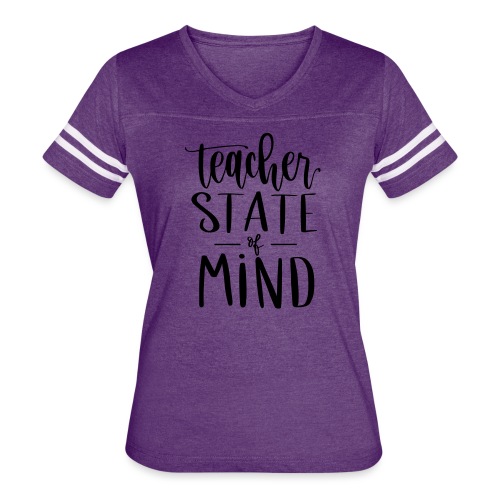Teacher State of Mind Fun Teacher T-Shirts - Women's V-Neck Football Tee