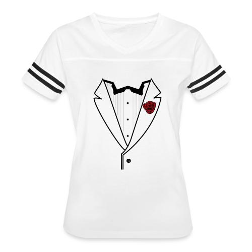 blackline - Women's V-Neck Football Tee