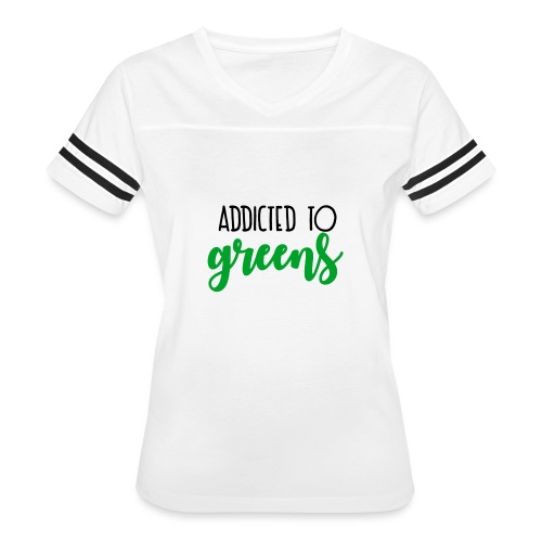 Addicted To Greens - Women's V-Neck Football Tee