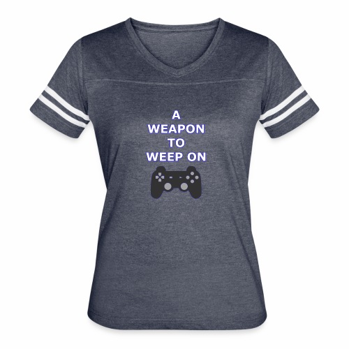 A Weapon to Weep On - Women's V-Neck Football Tee