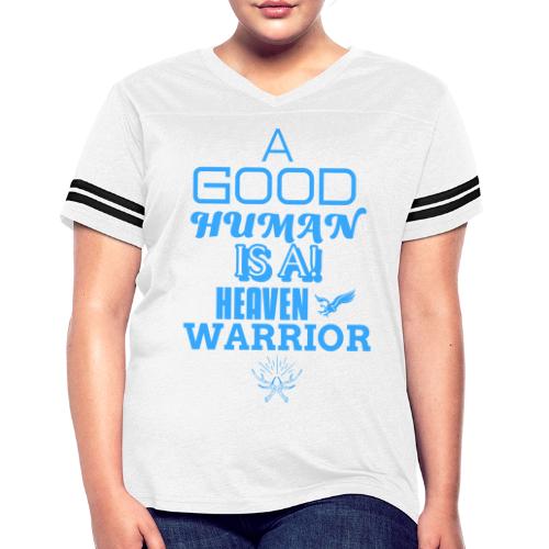 A Good Human - Women's V-Neck Football Tee