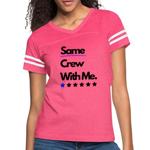 Same Crew With Me - Women's V-Neck Football Tee
