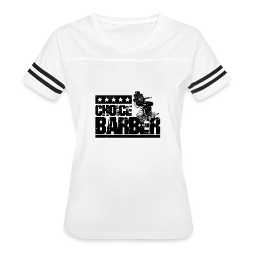 Choice Barber 5-Star Barber - Black - Women's V-Neck Football Tee