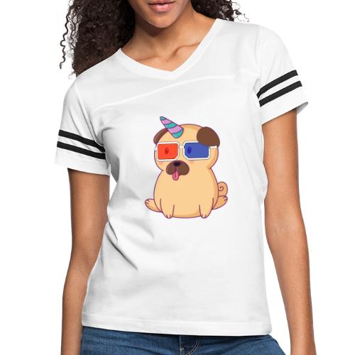 Dog with 3D glasses doing Vision Therapy! - Women's Vintage Sports T-Shirt