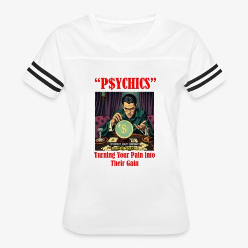 P$YCHICS - Women's V-Neck Football Tee