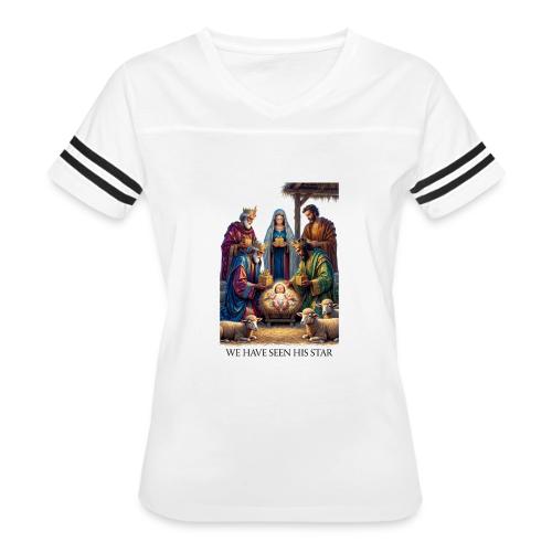 Three Wise Men T-Shirt - Women's V-Neck Football Tee