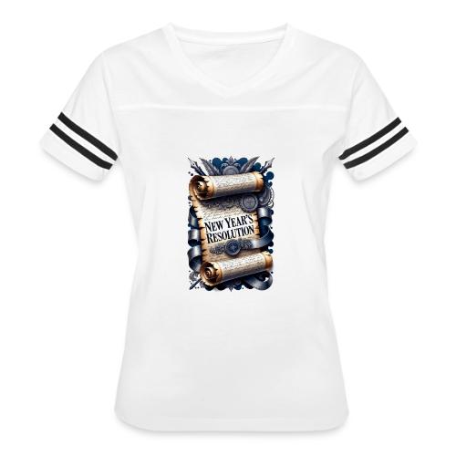 New Year's Resolution T-Shirt - Women's V-Neck Football Tee