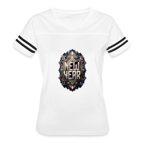 Evergreen New Year T-Shirt - Women's V-Neck Football Tee