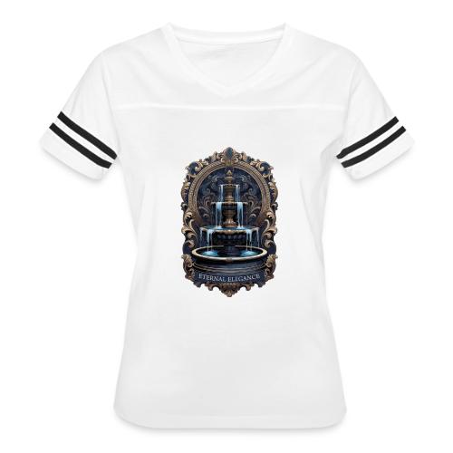 Gilded Baroque Fountain T-Shirt - Women's V-Neck Football Tee