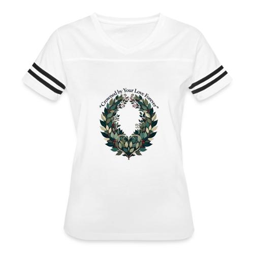 Crowned by Your Love Forever Laurel Wreath T-Shirt - Women's V-Neck Football Tee