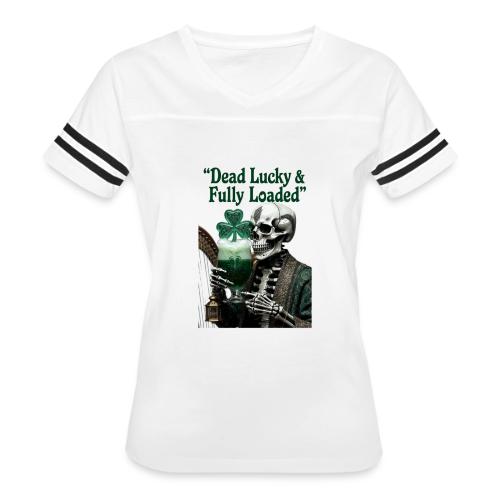Lucky Skeleton Stout T-Shirt - Women's V-Neck Football Tee