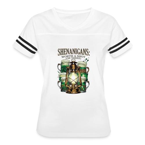 Worth a Shot Lantern Toast Graphic Tee - Women's V-Neck Football Tee