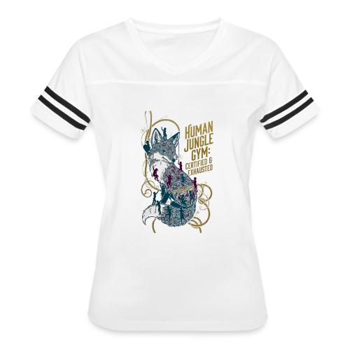 Human Jungle Gym Fox Tee - Women's V-Neck Football Tee