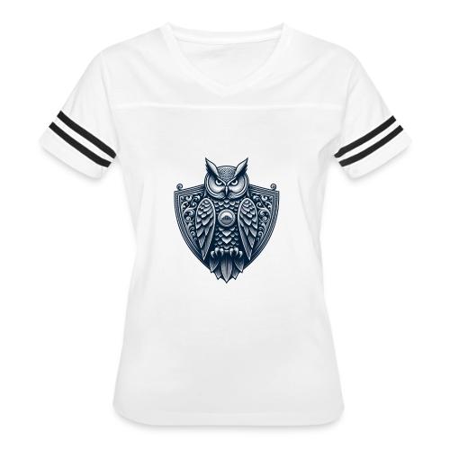 Night Watch Owl T Shirt, Sarcastic Dad Gift - Women's V-Neck Football Tee