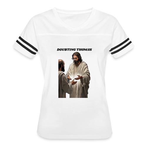 Doubting Thomas Resurrection T Shirt, Gift - Women's V-Neck Football Tee
