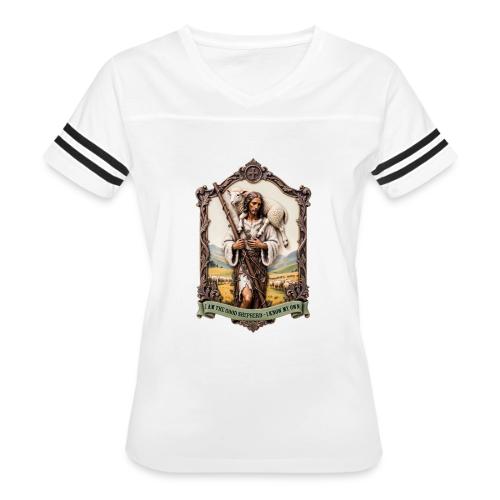 I Am The Good Shepherd T Shirt, Christian Gift - Women's V-Neck Football Tee