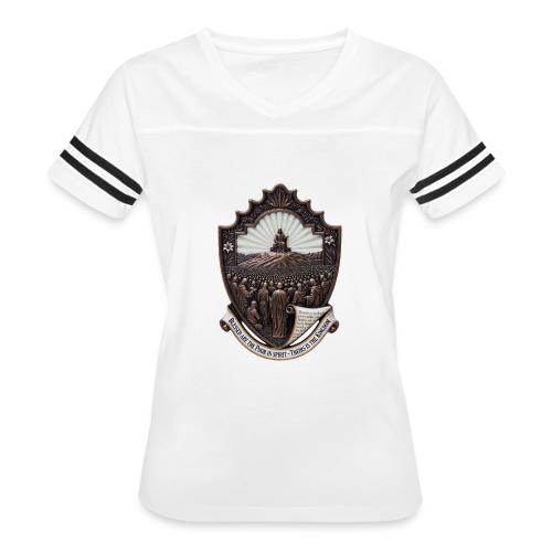 Sermon on the Mount T Shirt, Christian Faith Gift - Women's V-Neck Football Tee