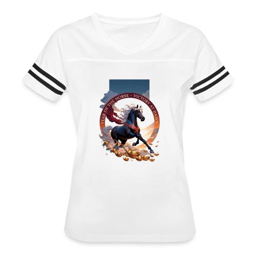 Year of the Horse Dawn T Shirt,Lunar New Year Gift - Women's V-Neck Football Tee