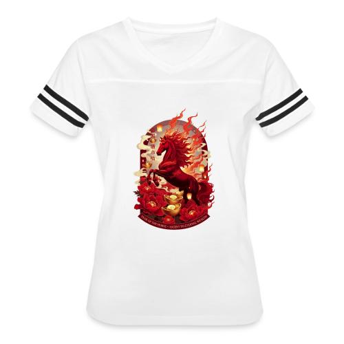 Year of the Horse Ascent T Shirt, Lunar New Year - Women's V-Neck Football Tee