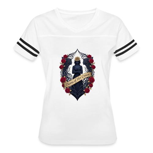 Women’s Day Thorn Crown T Shirt, Gift for Sister - Women's V-Neck Football Tee