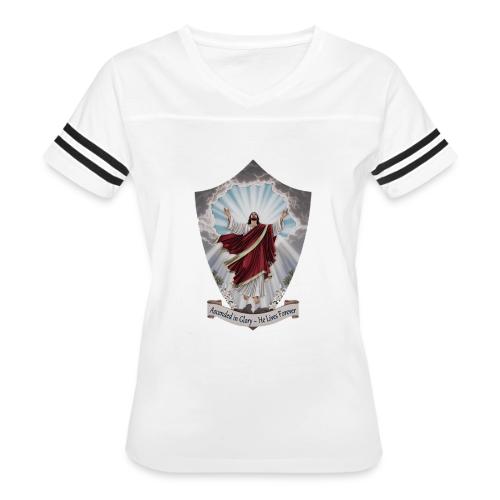 Easter Ascended in Glory T Shirt,Resurrection Gift - Women's V-Neck Football Tee