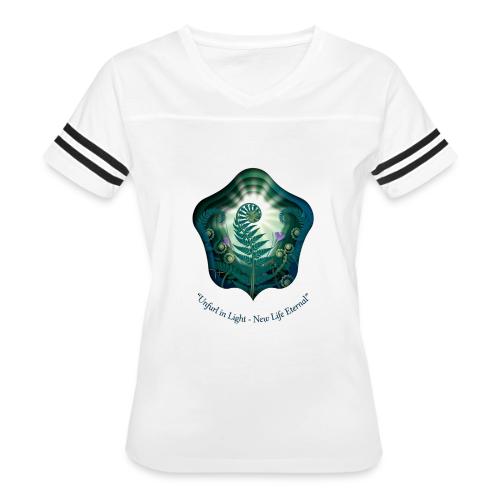 Easter Unfurl in Light Resurrection T Shirt, Gift - Women's V-Neck Football Tee