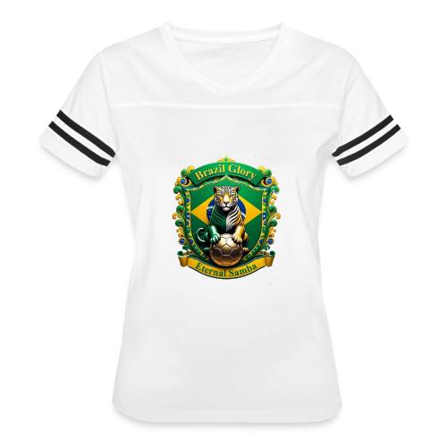 Brazil Jaguar Glory Tee, Brazilian Pride Gift - Women's V-Neck Football Tee