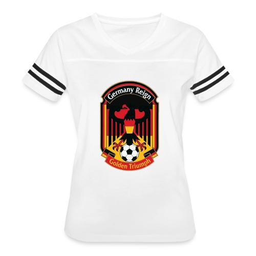 Germany Eagle Reign T-Shirt, German Flag Gift - Women's V-Neck Football Tee