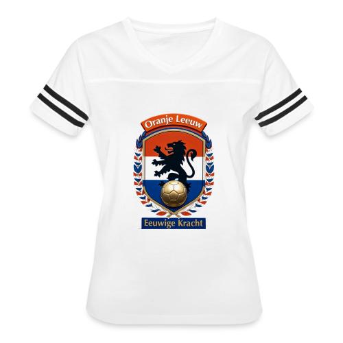 Netherlands Lion Premium T-Shirt, Dutch Flag Gift - Women's V-Neck Football Tee
